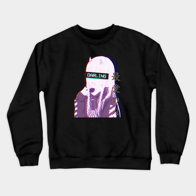 Darling in the Franxx Zero Two Retro Waifu Crewneck Sweatshirt by cocorf